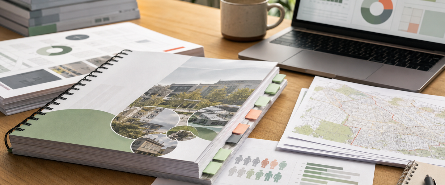 Statement of Community Involvement report with consultation evidence, maps and charts